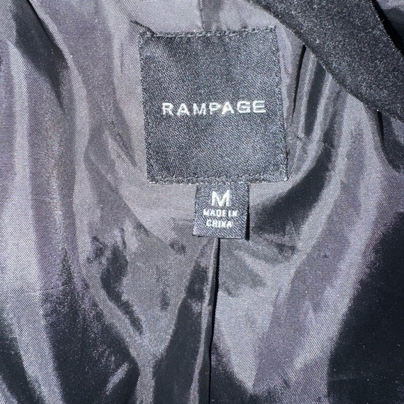 Rampage Coat Y2K Dark Grey Mid Length Toggle Size M GUC - Picture 5 of 7